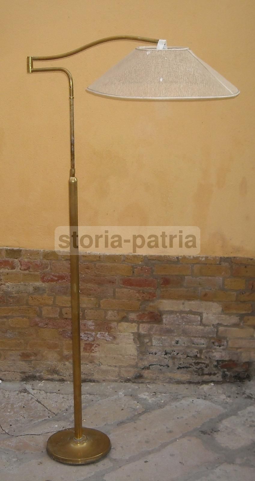 Lampada Piantana In Ottone, Design Italiano Anni '60 '70