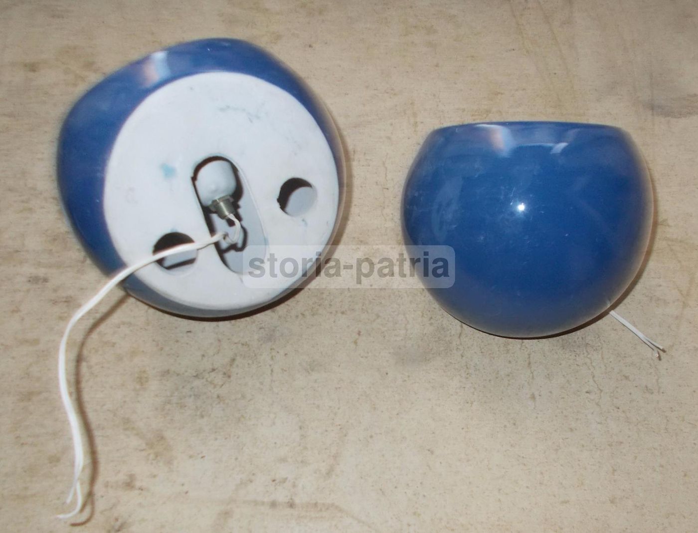 Coppia Di Applique Globulari In Ceramica, Anni '70