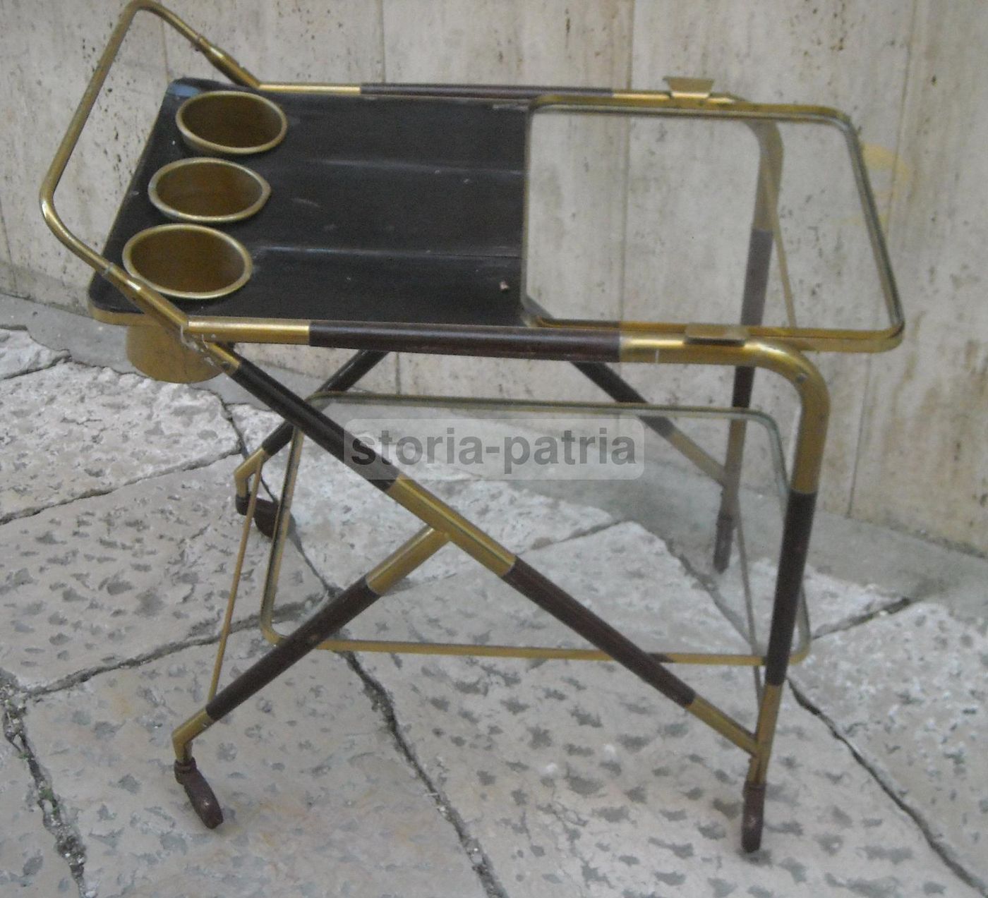Carrello Portavivande Anni 50 Con Vassoio Removibile E Ruote