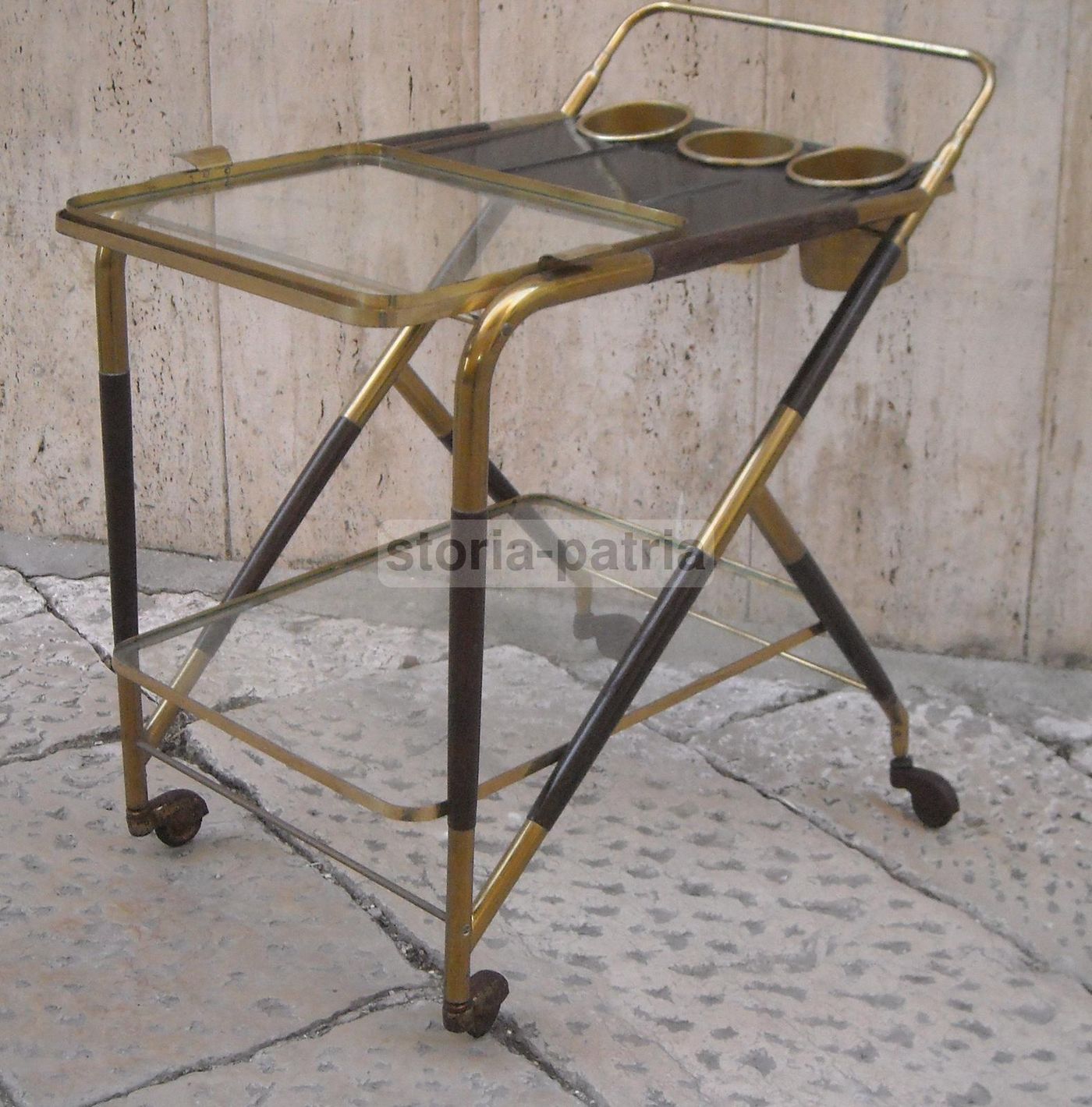 Carrello Portavivande Anni 50 Con Vassoio Removibile E Ruote