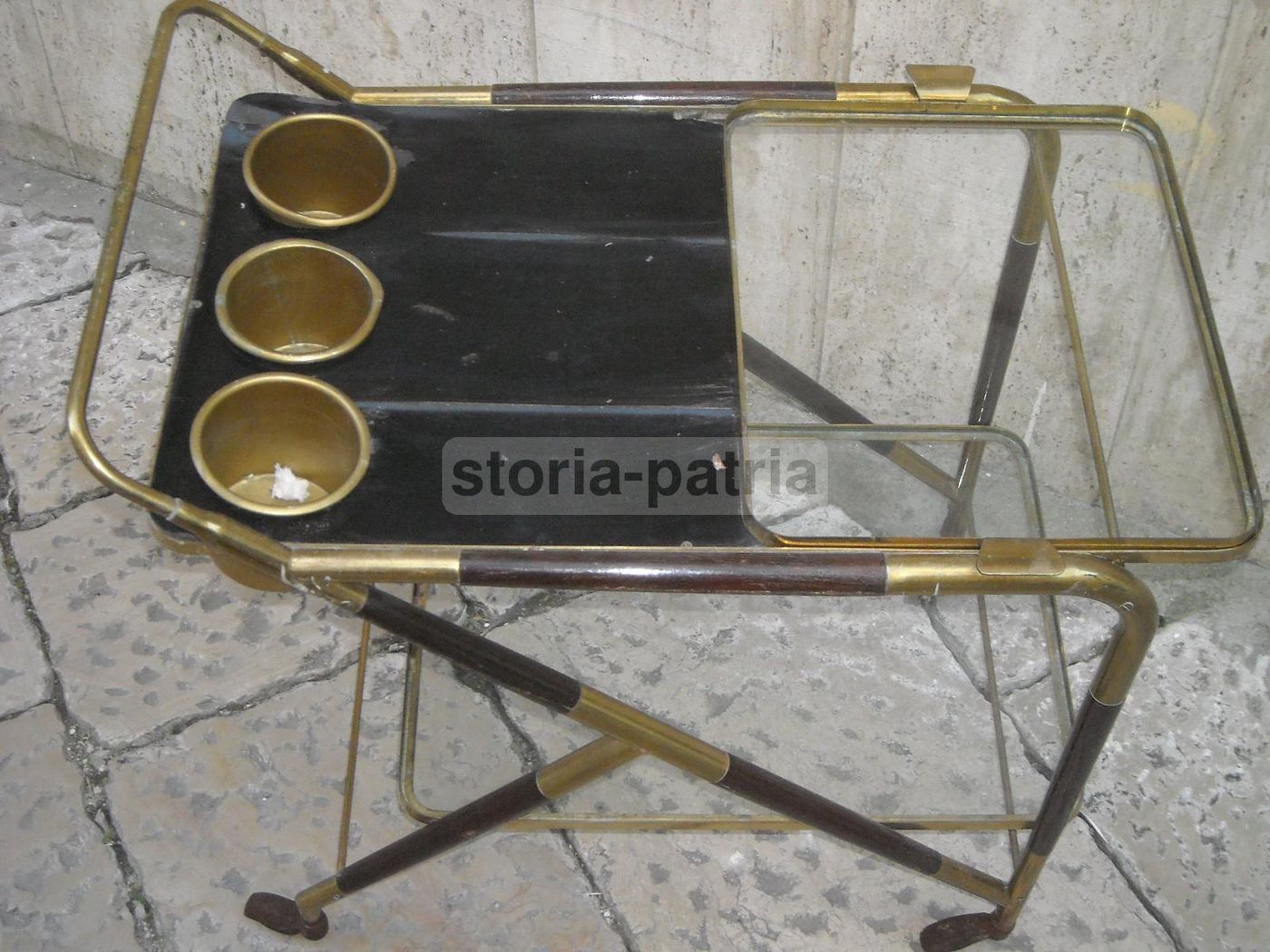 Carrello Portavivande Anni 50 Con Vassoio Removibile E Ruote