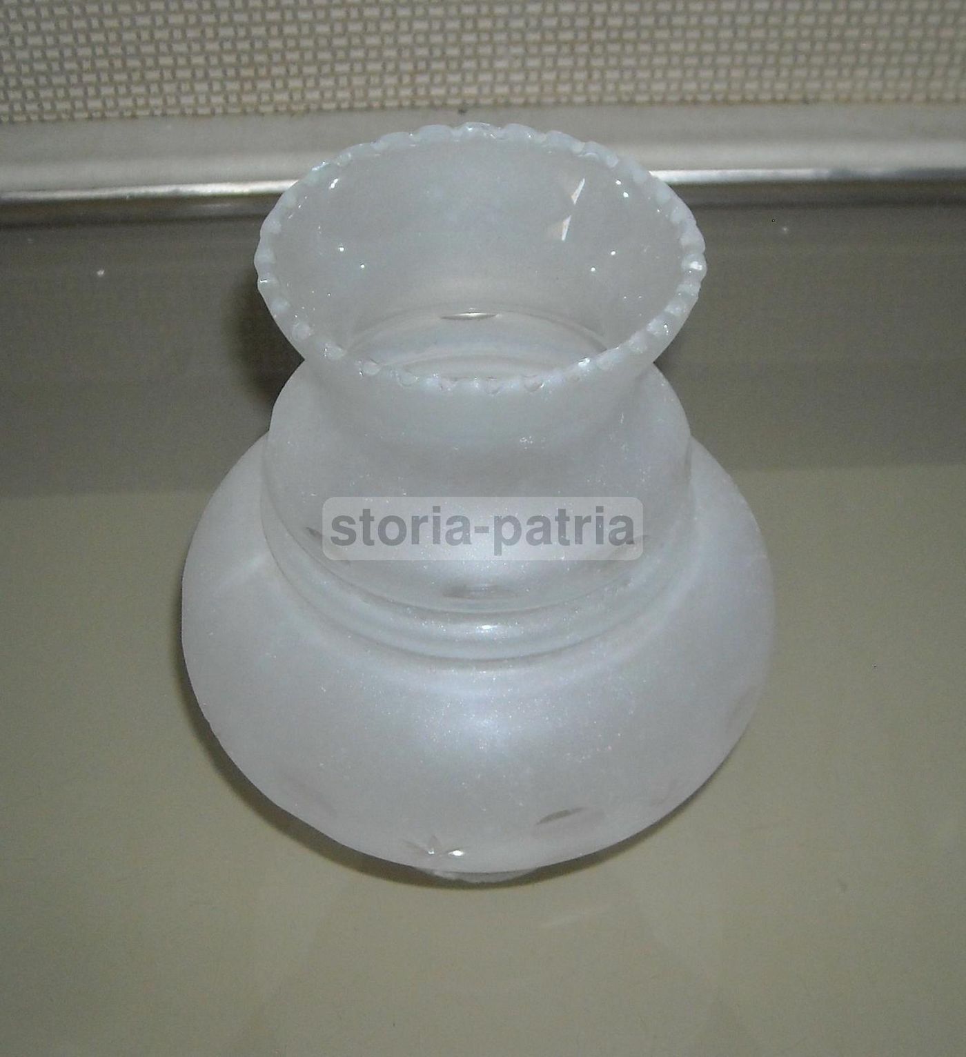 Coppa In Vetro Satinato Per Lampada O Lampadario, Anni '40 '60