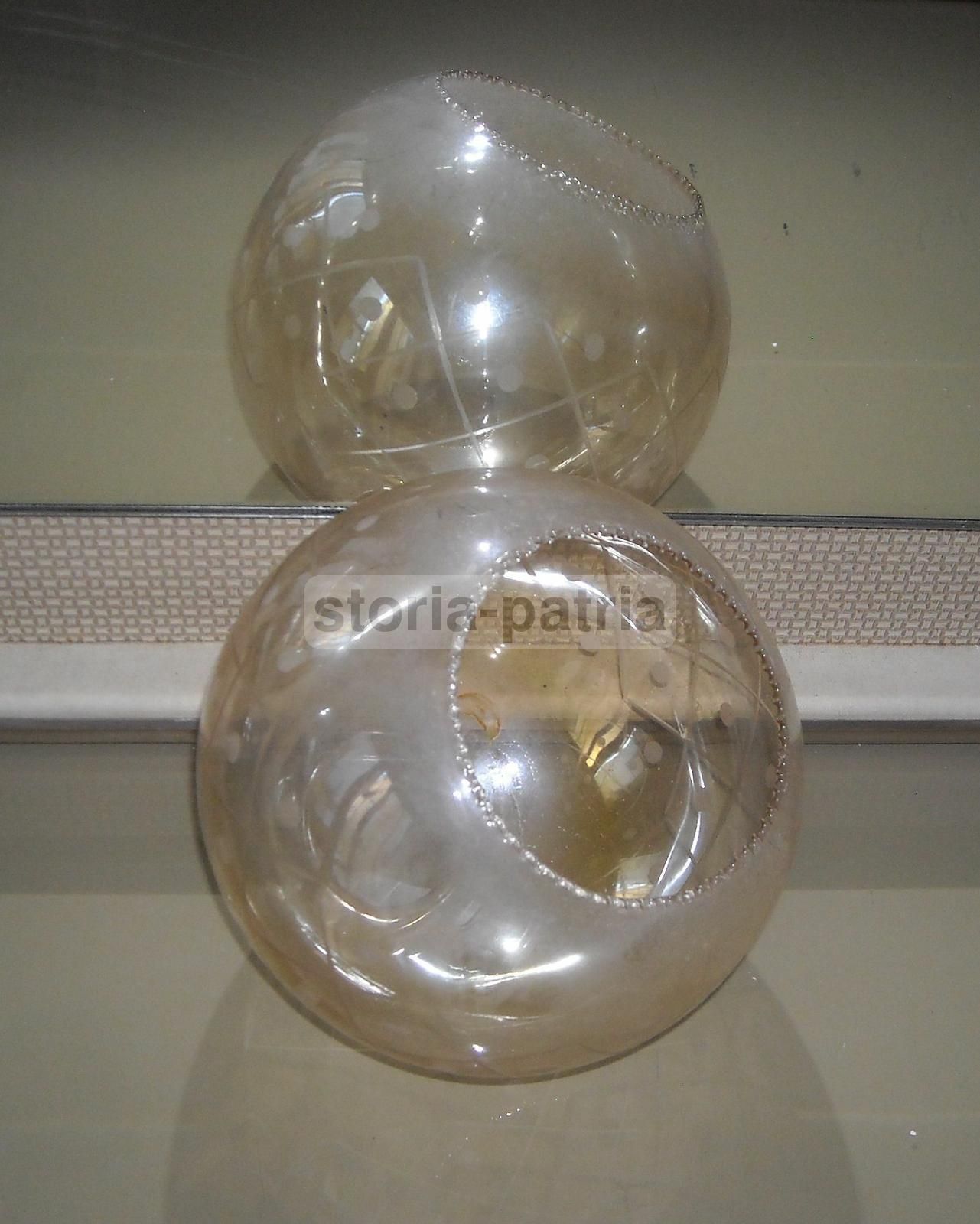 Coppa In Vetro Fumè Inciso Per Lampada, Design Anni '50