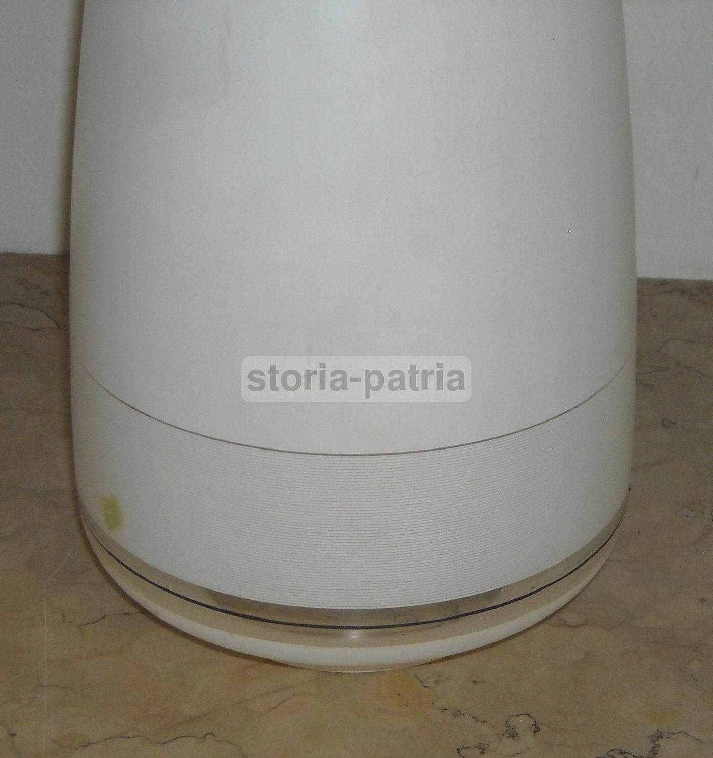 Lampada In Vetro Bicolore Bianco E Giallo, Anni '60