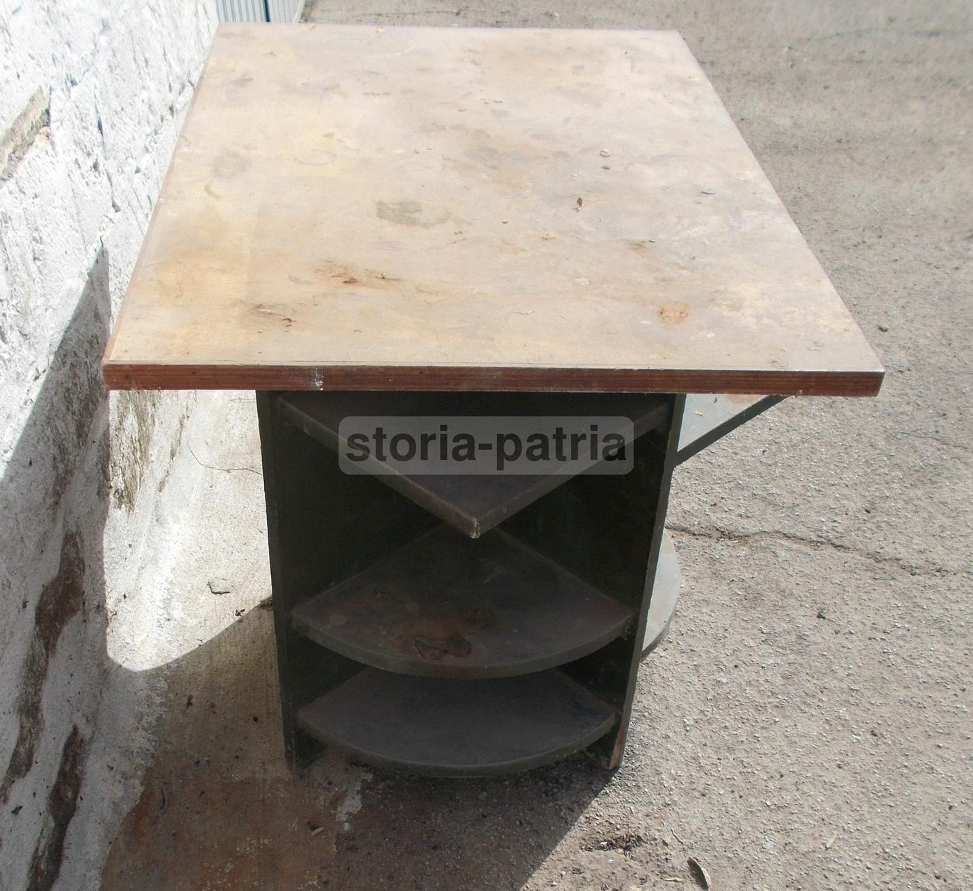 Tavolinetto In Legno Anni '30 '40 Stile Futurista