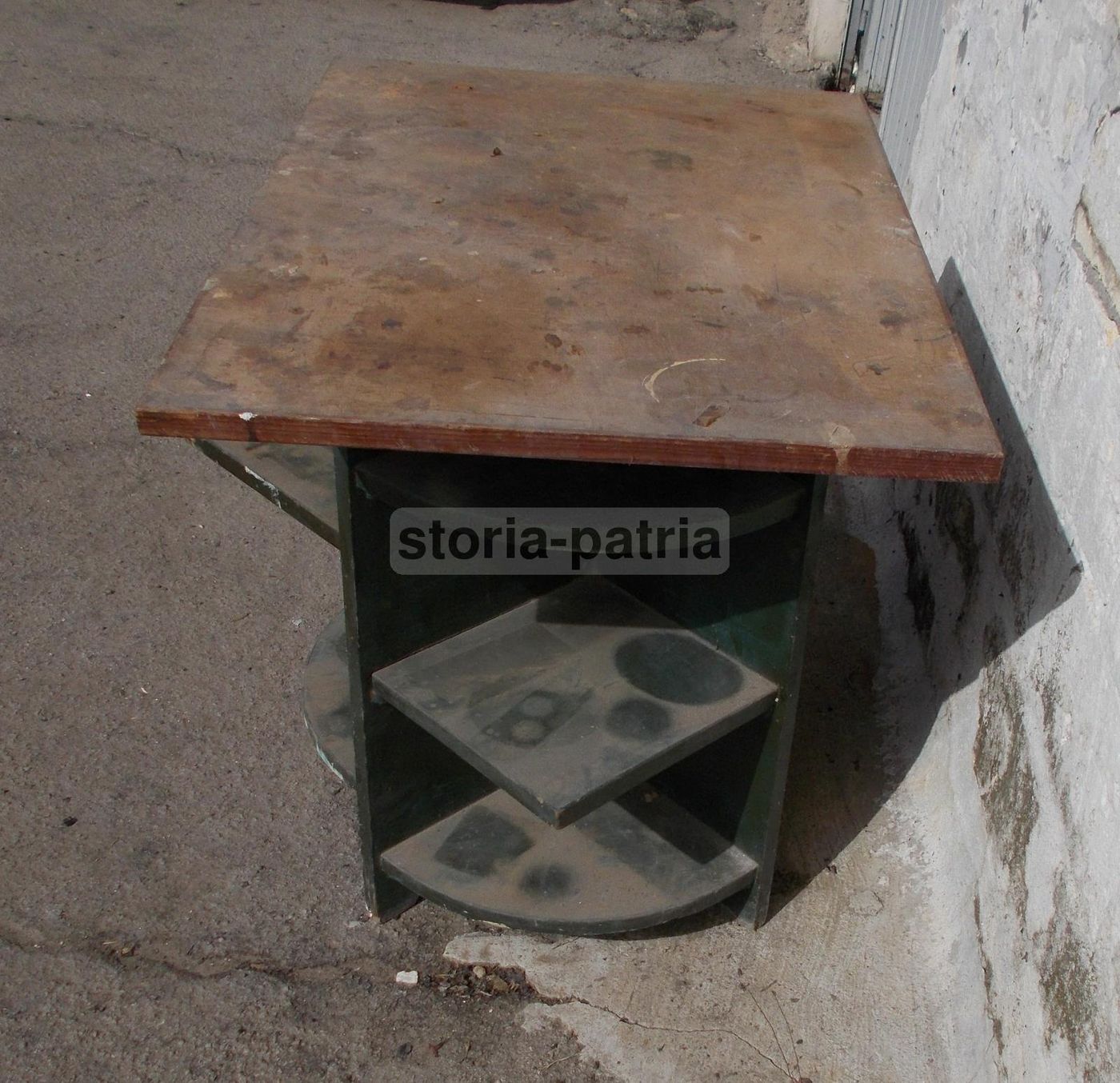 Tavolinetto In Legno Anni '30 '40 Stile Futurista