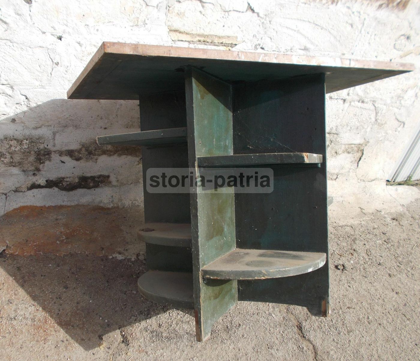Tavolinetto In Legno Anni '30 '40 Stile Futurista