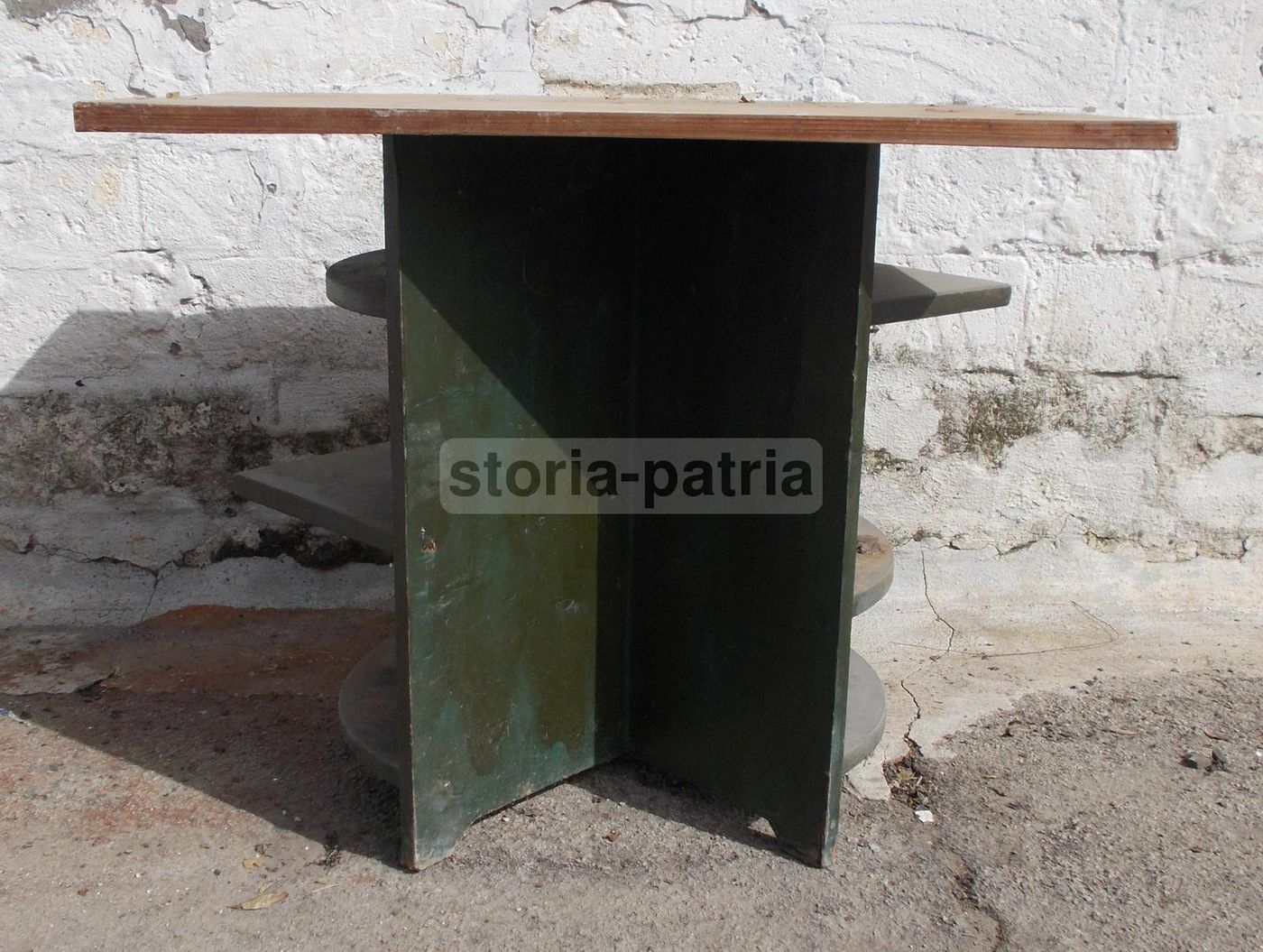 Tavolinetto In Legno Anni '30 '40 Stile Futurista