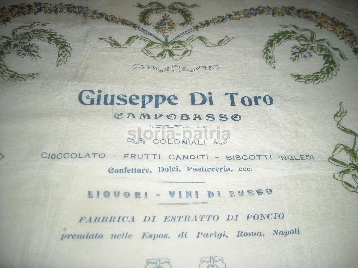 Stampa Pubblicitaria Liberty Giuseppe Di Toro Campobasso 1900