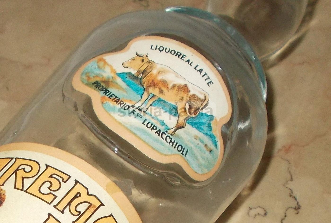 Bottiglia Crema Al Latte Distilleria Lupacchioli Campobasso Anni '30