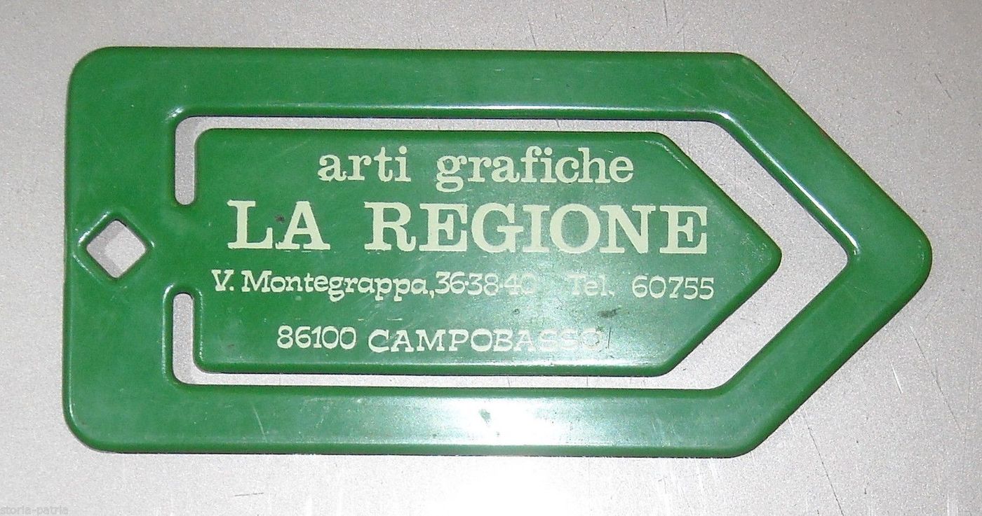 Ferma Carte Pubblicitario Arti Grafiche Campobasso, Molise. Anni '60