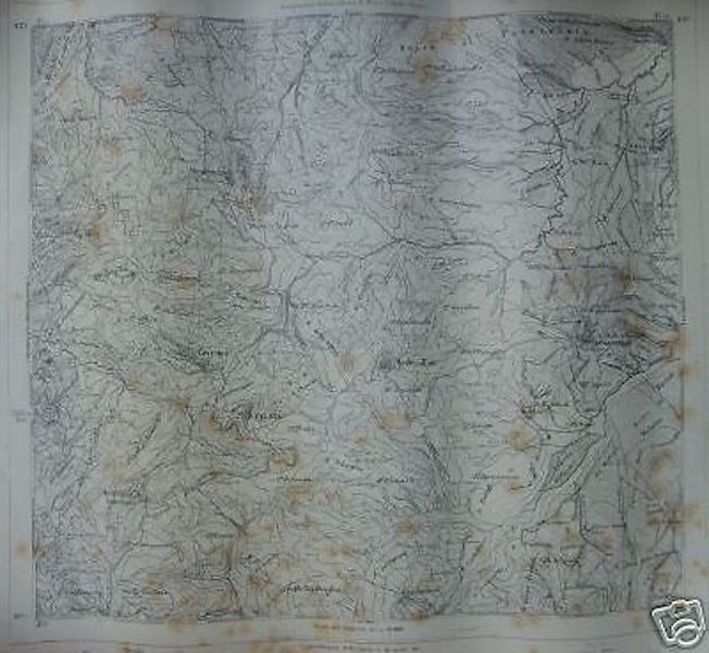 Mappa Topografica Antica Di Guglionesi E Campobasso (Molise), 1893
