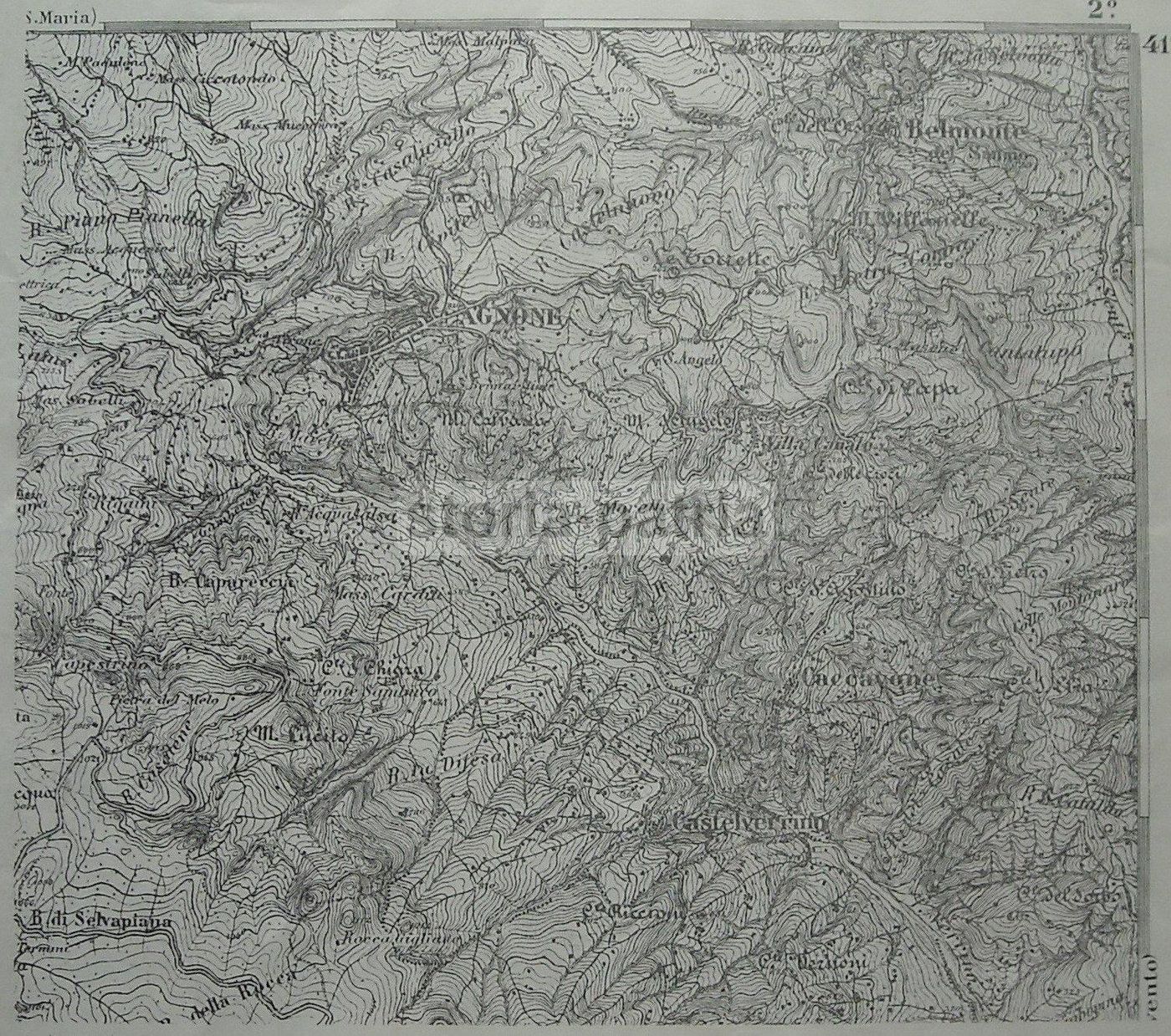 Mappa Topografica Di Agnone (Isernia) E Alcamo (Sicilia)