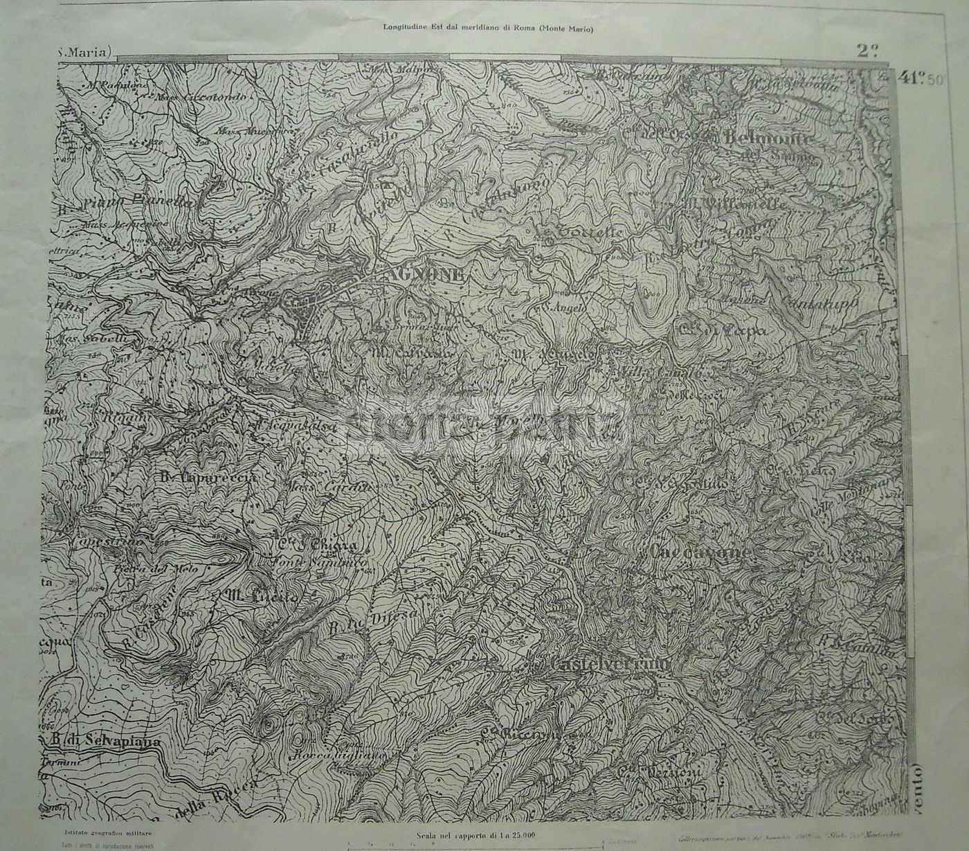 Mappa Topografica Di Agnone (Isernia) E Alcamo (Sicilia)
