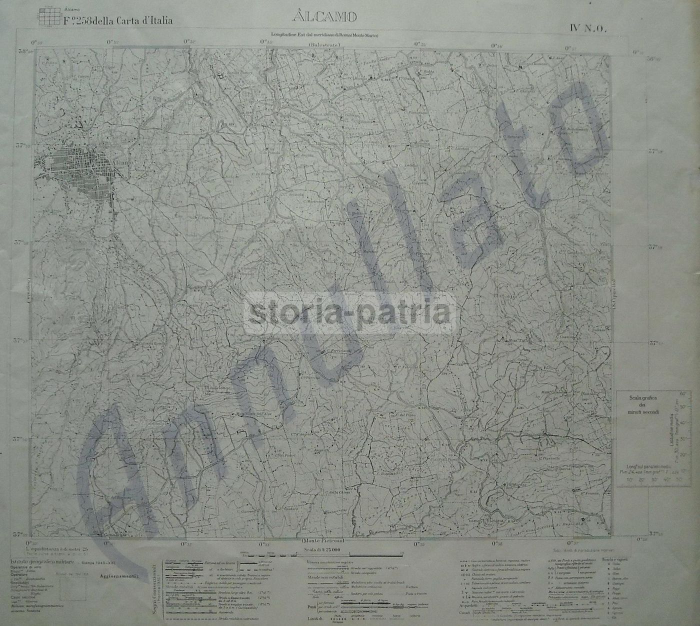 Mappa Topografica Di Agnone (Isernia) E Alcamo (Sicilia)