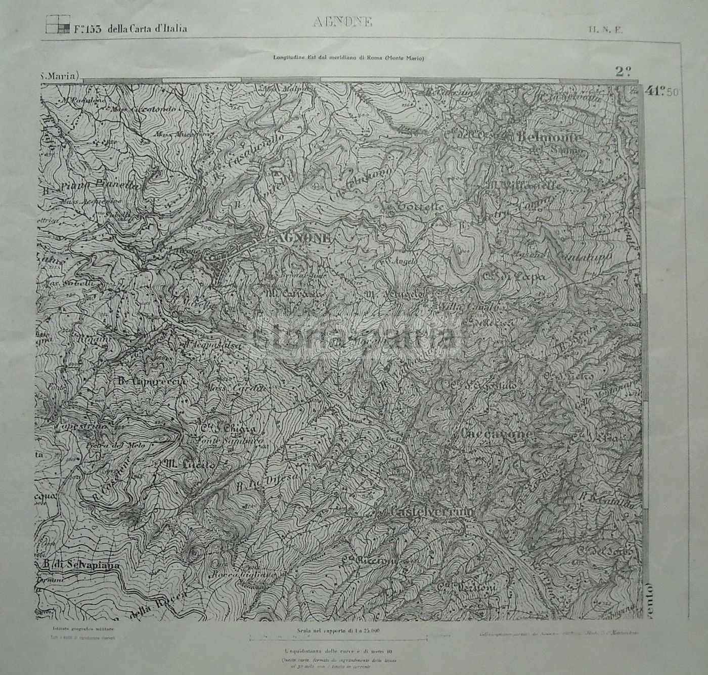 Mappa Topografica Di Agnone (Isernia) E Alcamo (Sicilia)