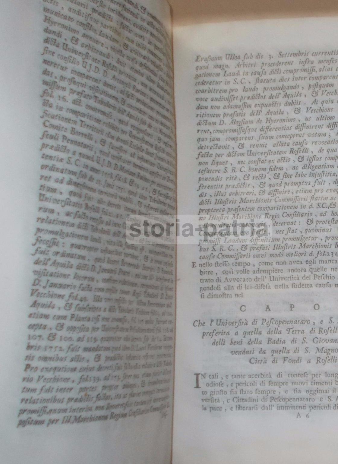 Allegazione Giuridica Del 1754 Tra Pescopennataro E Rosello