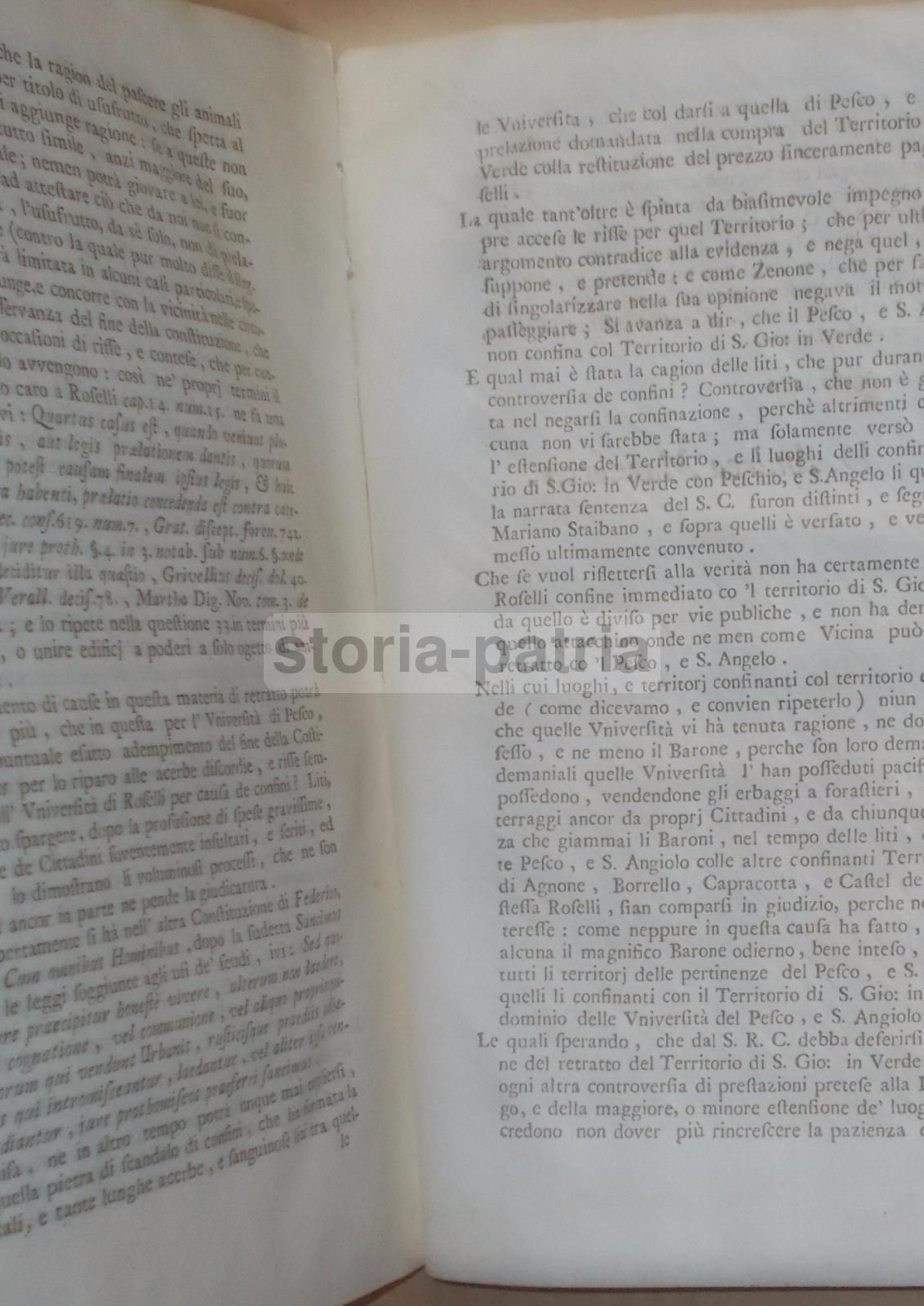 Allegazione Giuridica Del 1754 Tra Pescopennataro E Rosello