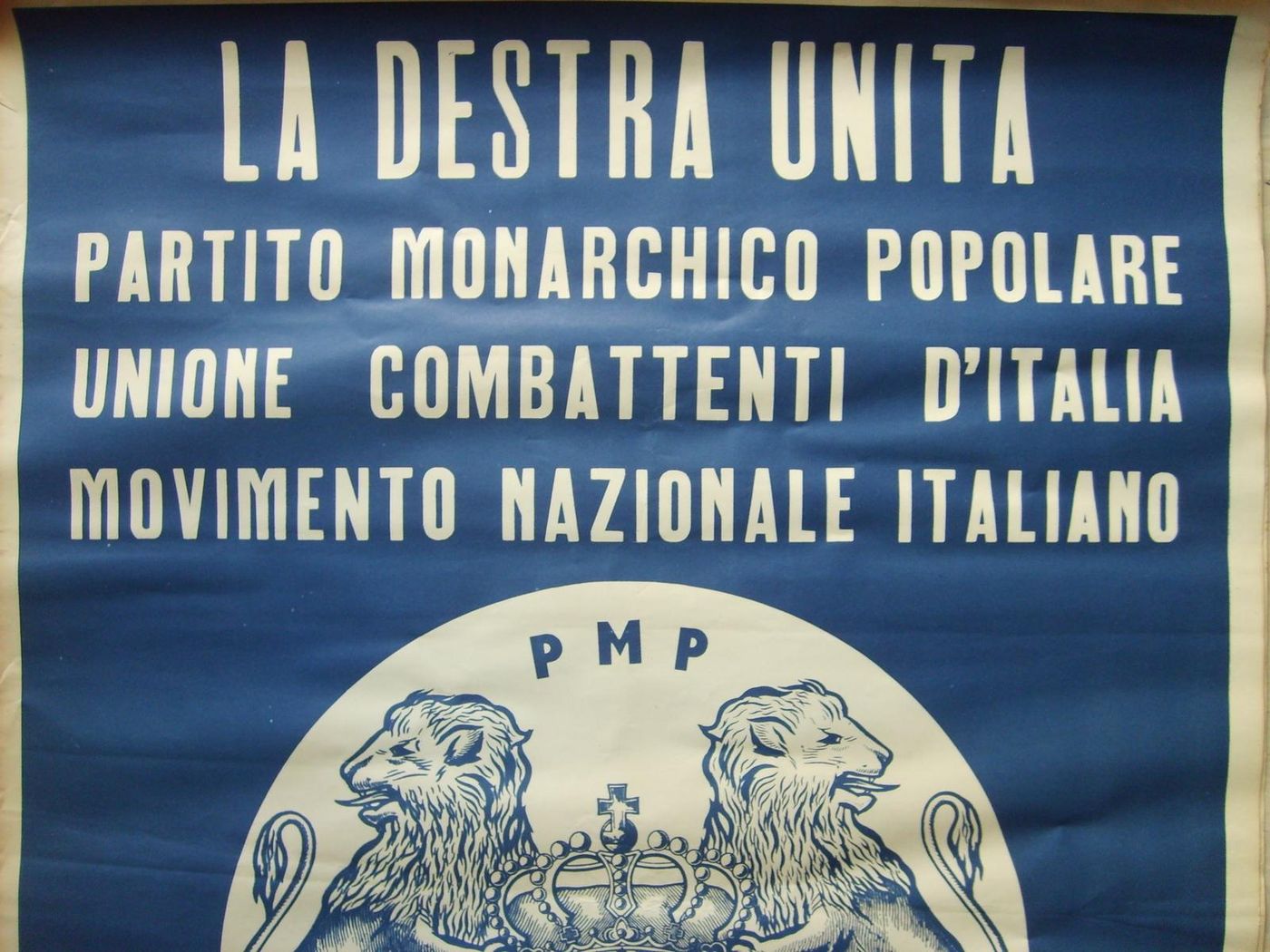 Manifesto Elettorale Monarchico Italiano La Destra Unita Leoni