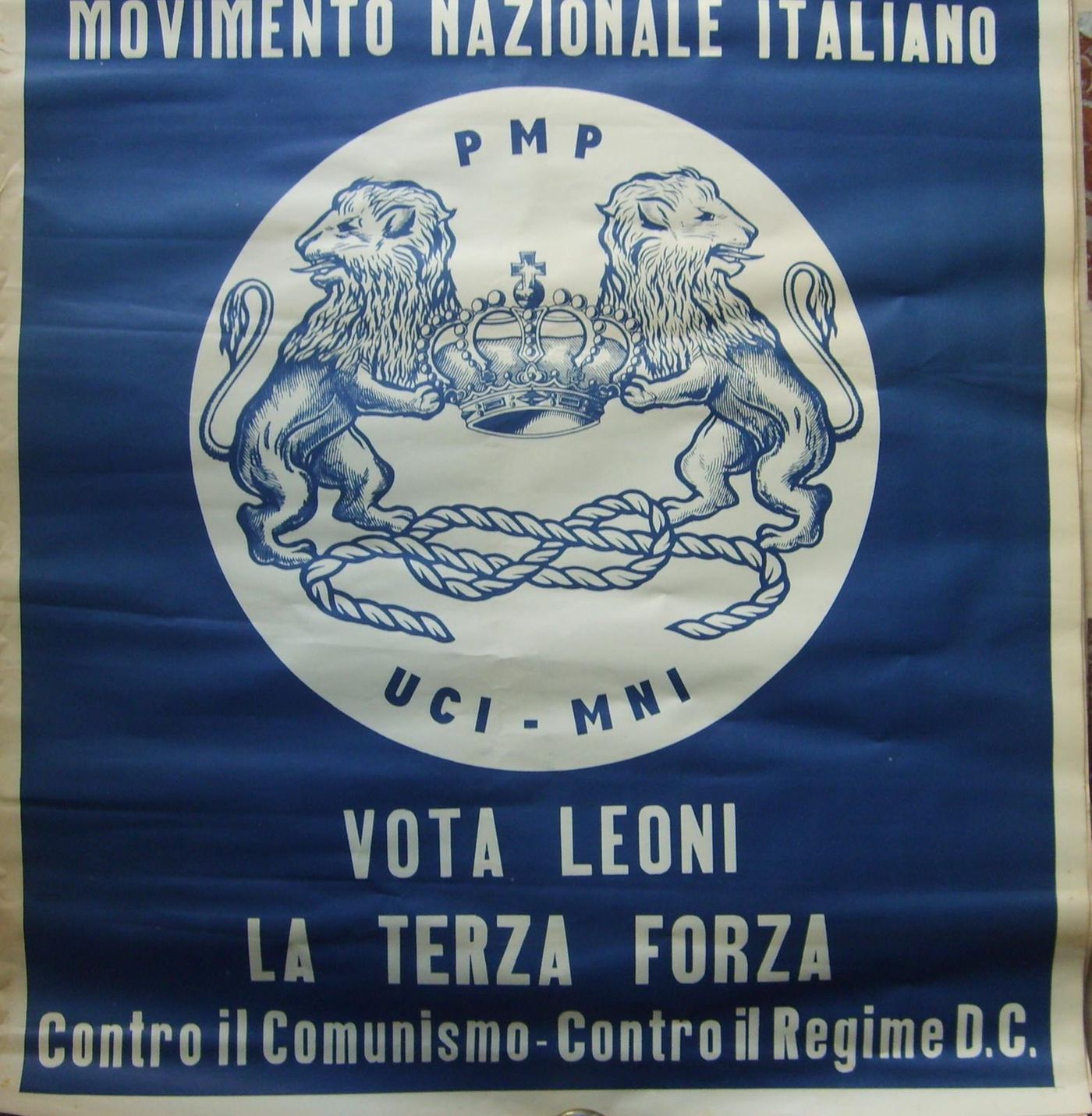 Manifesto Elettorale Monarchico Italiano La Destra Unita Leoni