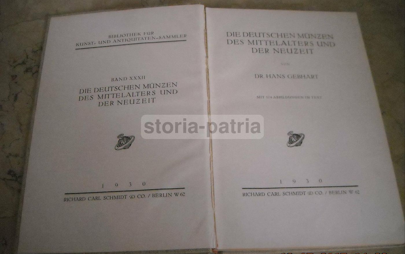 Monete Tedesche Del Medioevo, Hans Gebhart, 1930: Numismatica Germania