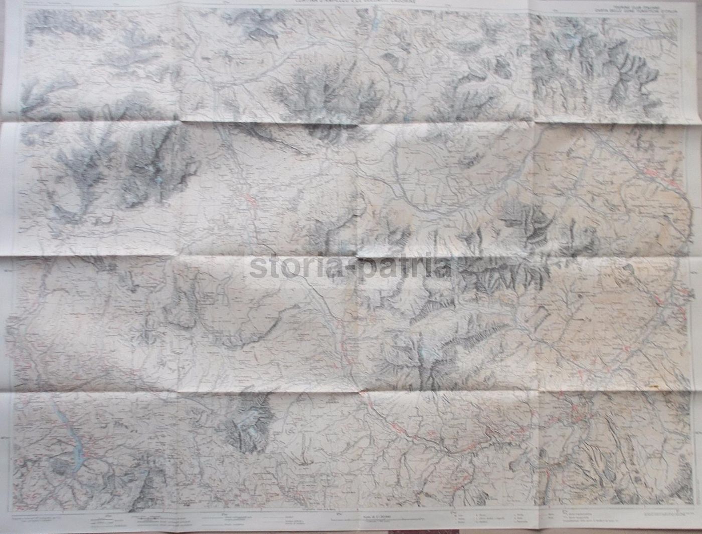 Mappa Cortina d'Ampezzo E Dolomiti Cadorine, TCI, 1928