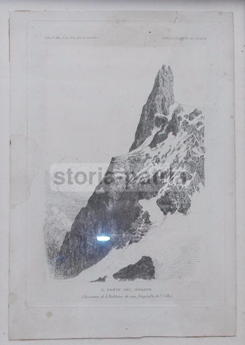 Incisione Dente Del Gigante Di Balduino Da Foto Sella, Anni '30