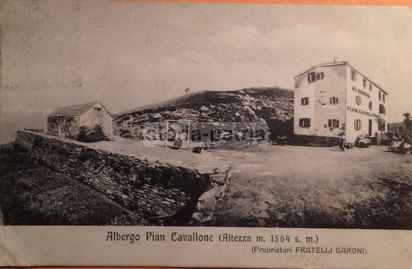 Cartolina Pian Cavallone, Albergo Garoni, Foto Caccia, 1914