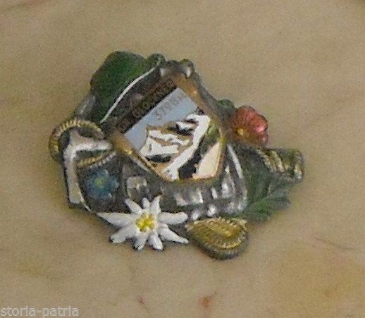 Spilla Pubblicitaria Vintage Grossglockner Con Stelle Alpine