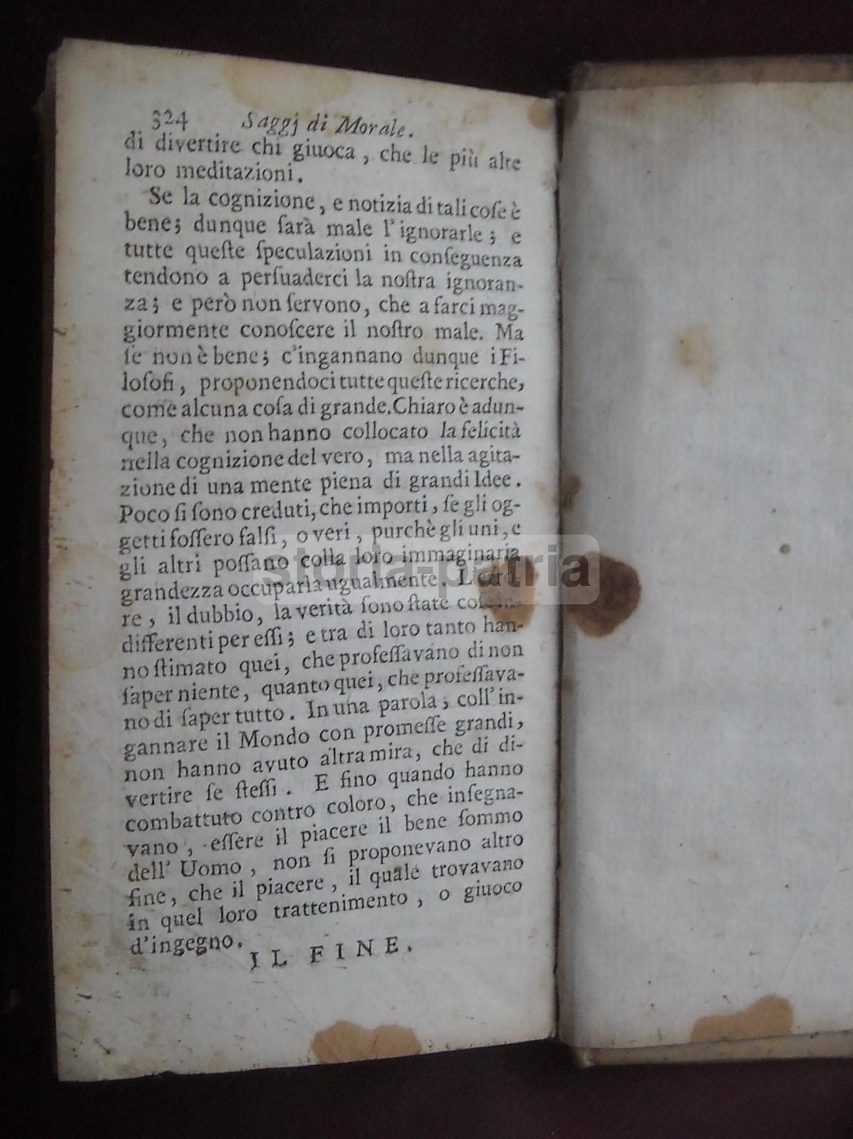 Saggi Di Morale Di Chanteresme, 1729, A Cura Di Berti, Venezia, Pezzana