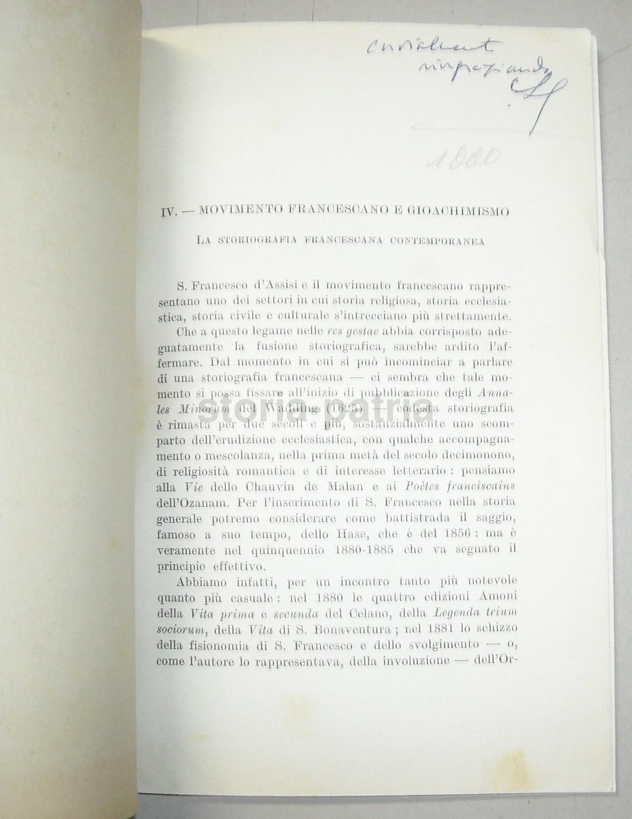 Movimento Francescano E Gioacchimismo, Luigi Salvatorelli, 1955