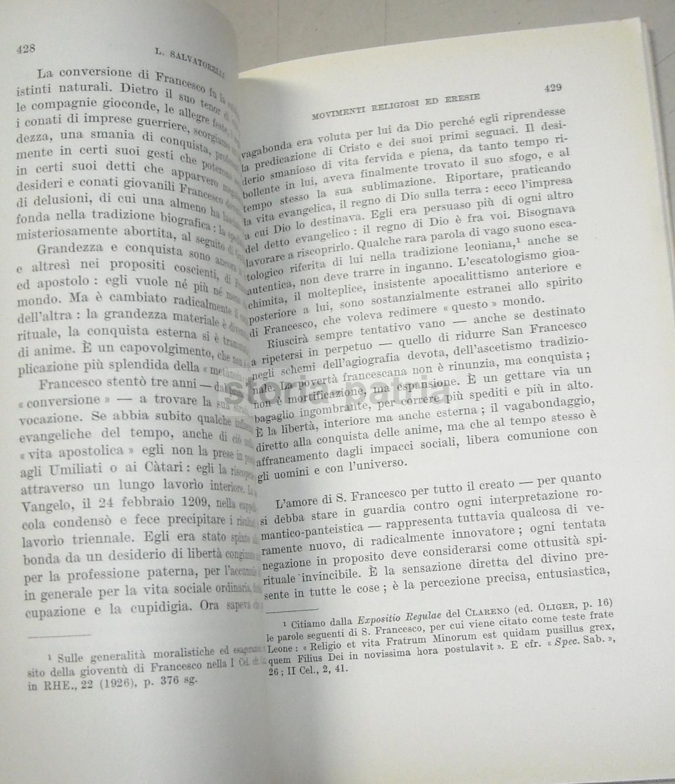 Movimento Francescano E Gioacchimismo, Luigi Salvatorelli, 1955