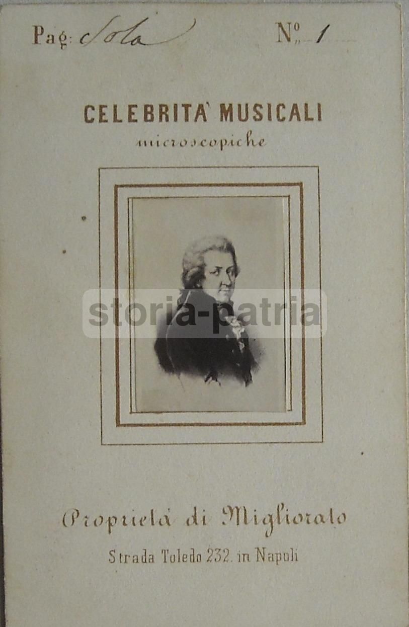 Mozart Valzer Fotografia Antica Migliorato Napoli 800 Rara