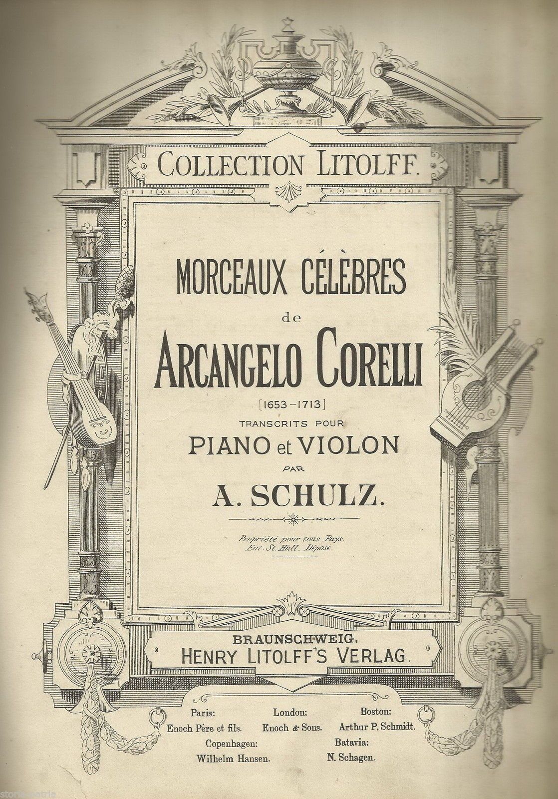 Spartito "Morceaux Célèbres" Di Arcangelo Corelli Per Piano E Violino