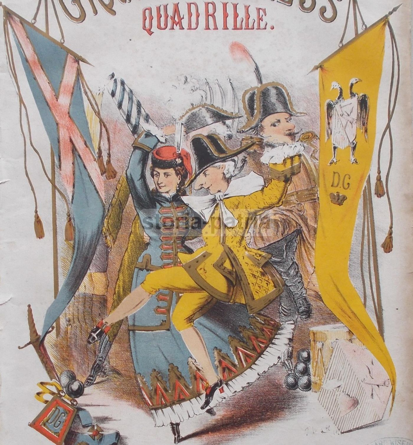 Spartito Musicale Arban: La Grande Duchesse De Gerolstein, Quadrille, Litografia '800