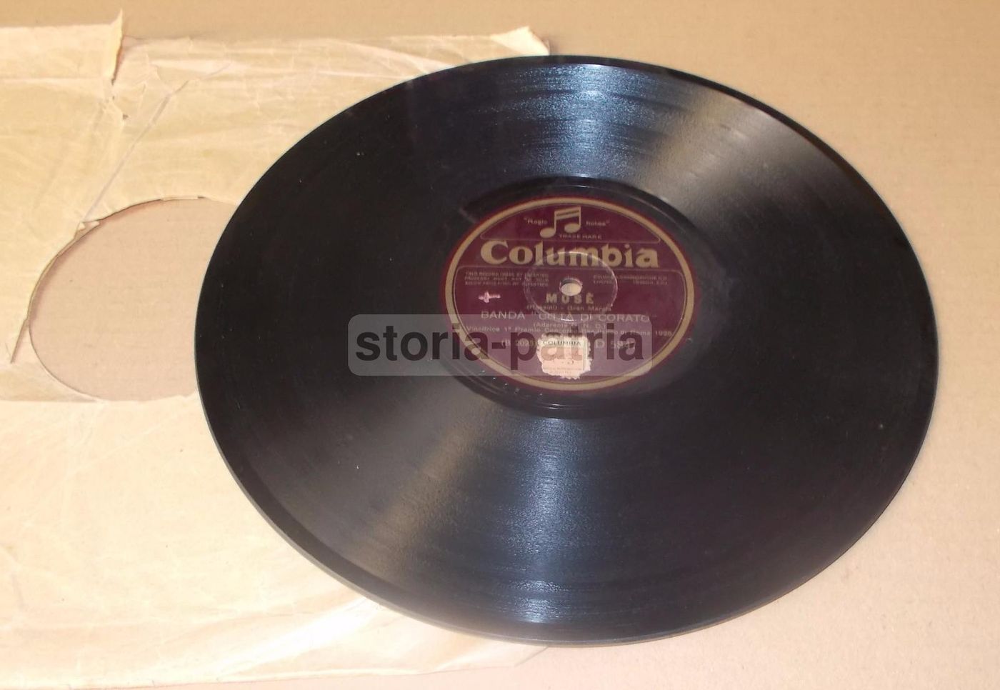 Disco Columbia: Banda "Città Di Corato"   Polka Gidiuli E Mosè Di Rossini