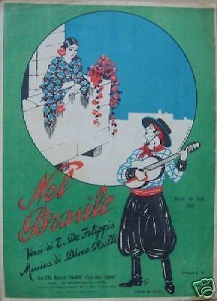 Nel Brasile: Spartito Musicale Di De Filippis E Rulli, 1927, Roma, Franchi