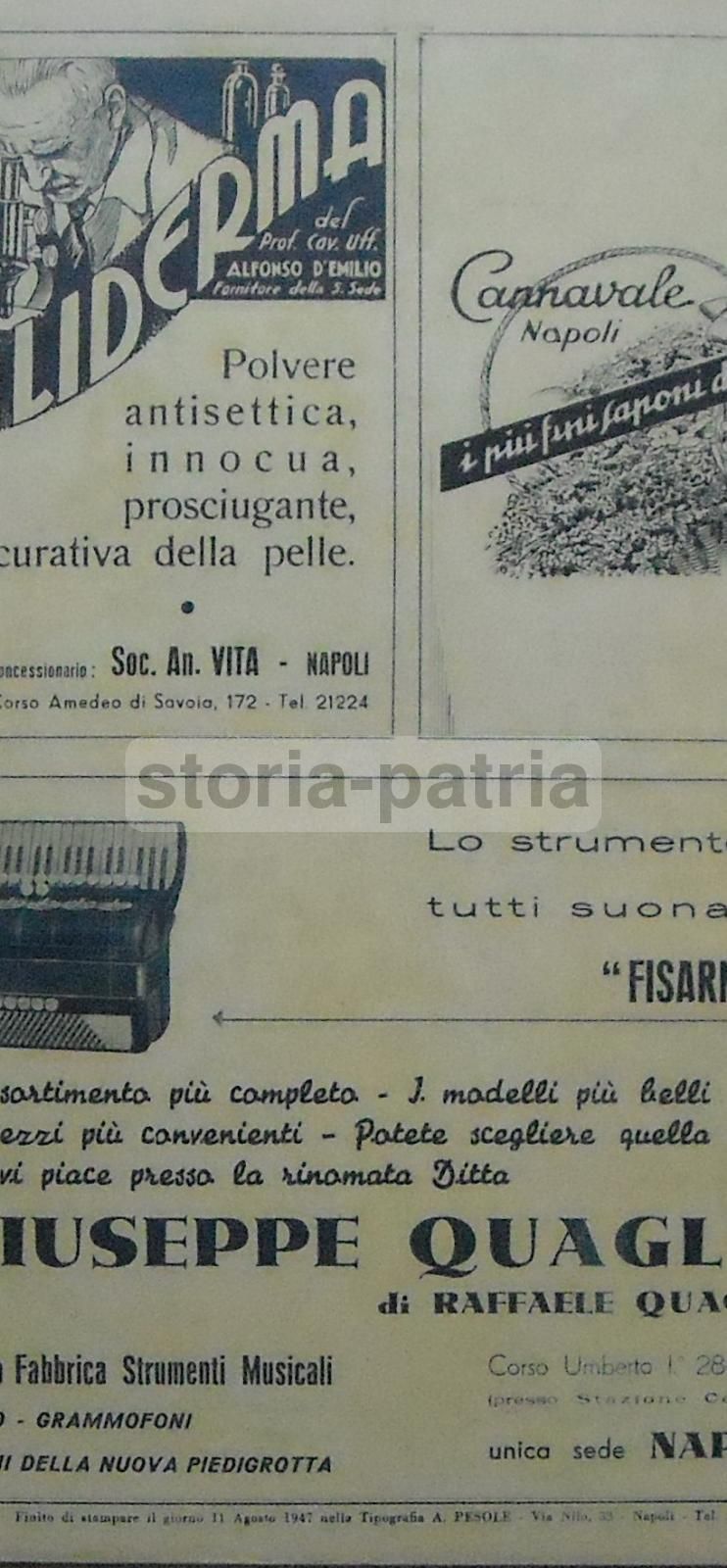 Canzonette Napoletane Piedigrotta 1947 Napoli