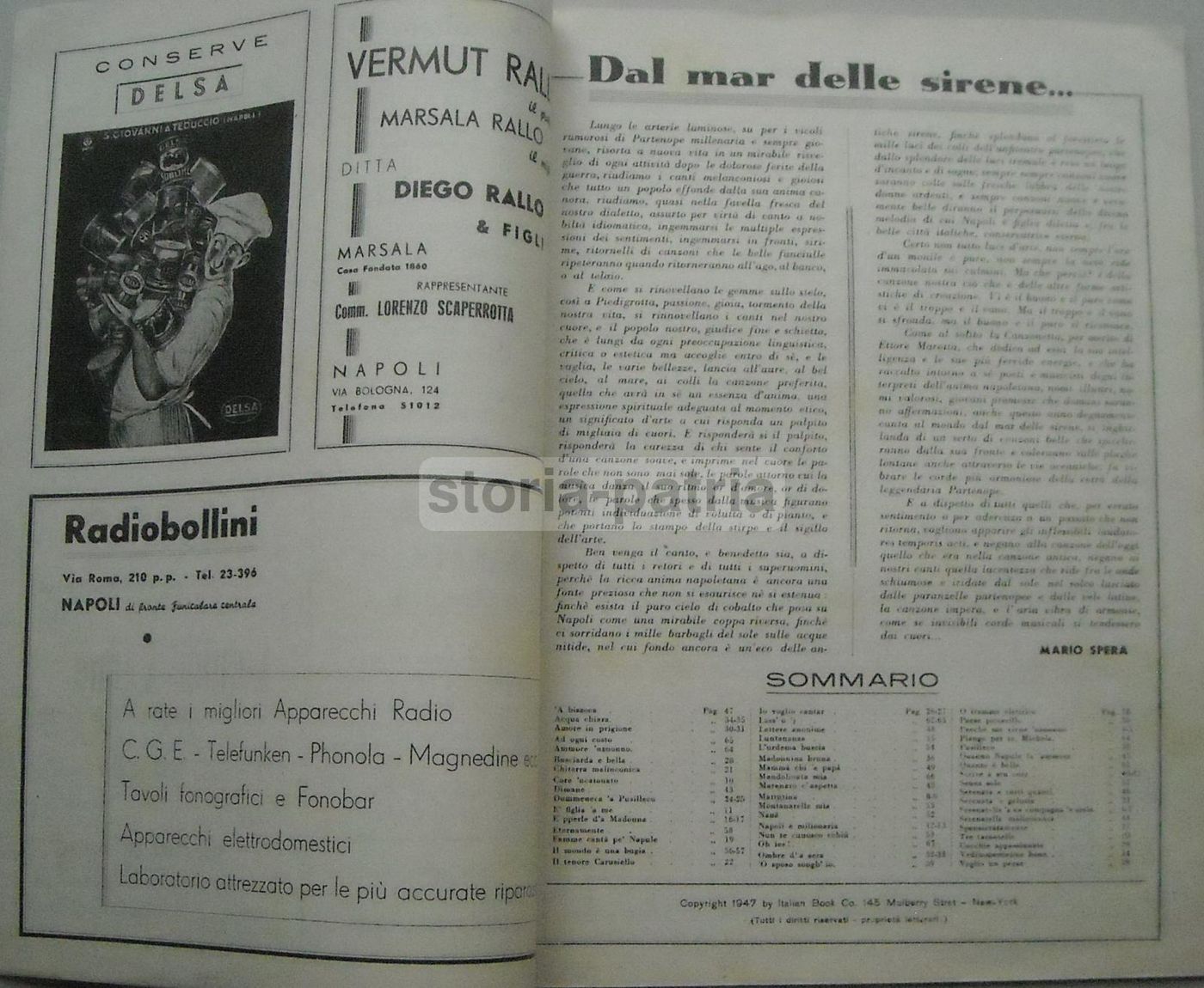 Canzonette Napoletane Piedigrotta 1947 Napoli