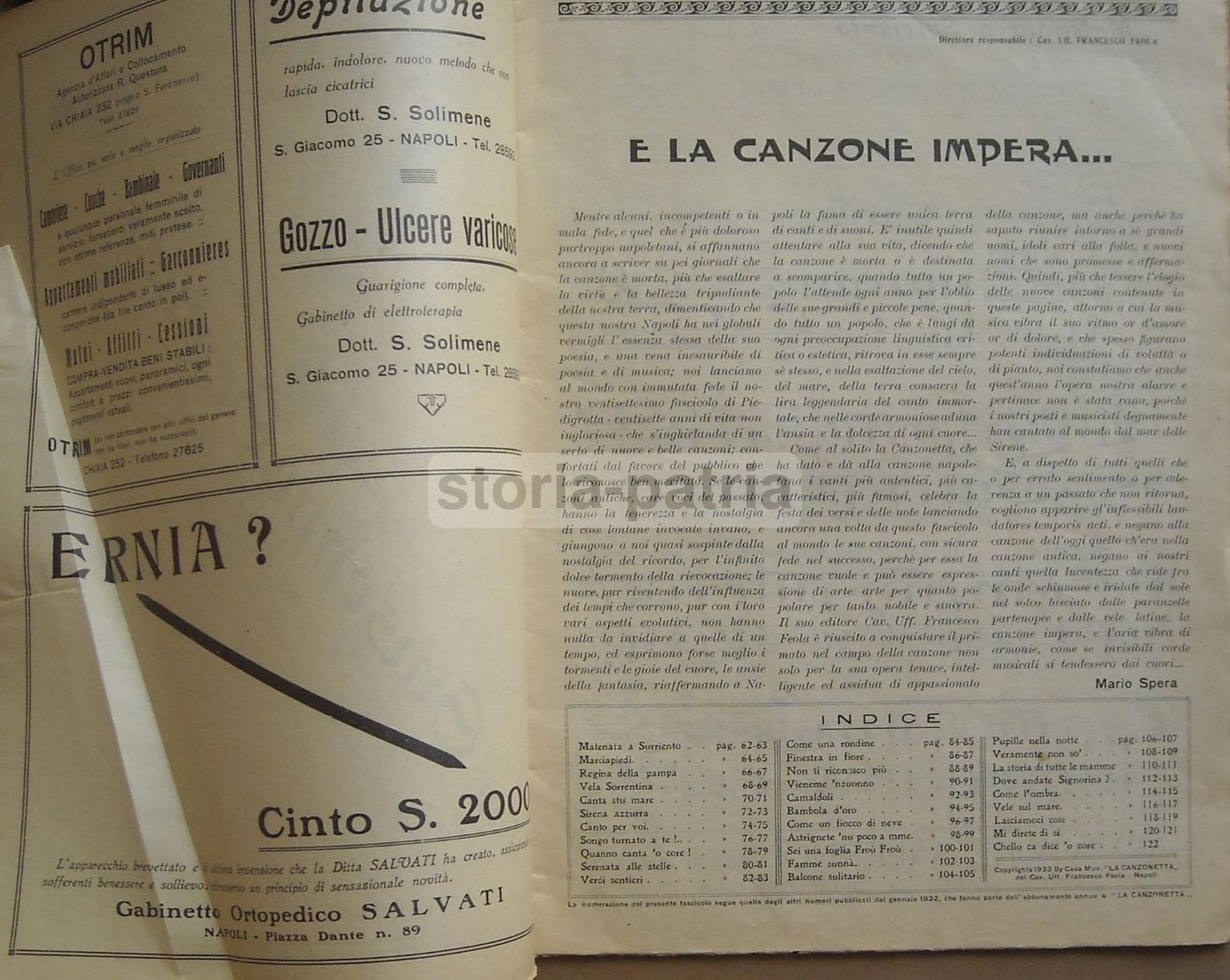 Canzonette Napoletane Piedigrotta 1933 La Canzonetta Napoli