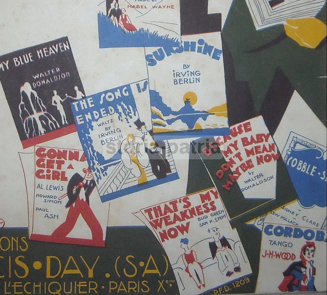 Spartiti Musicali Francis Day 1929: Tango, Jazz e Successi Internazionali