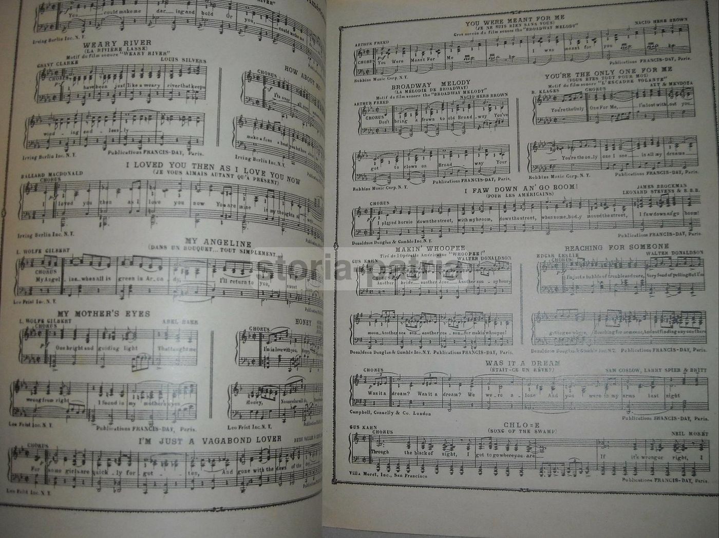 Spartiti Musicali Francis Day 1929: Tango, Jazz E Successi Internazionali
