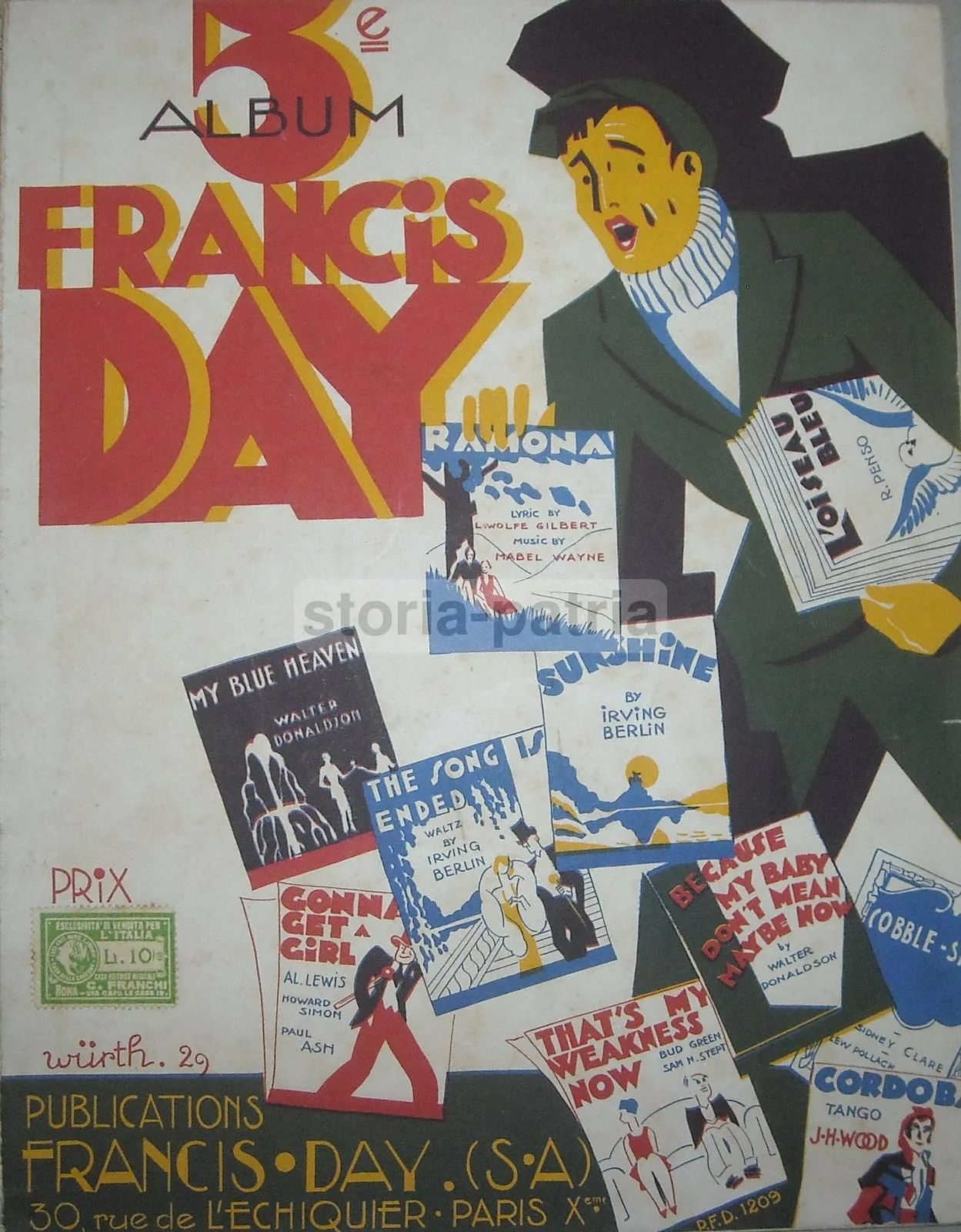 Spartiti Musicali Francis Day 1929: Tango, Jazz e Successi Internazionali