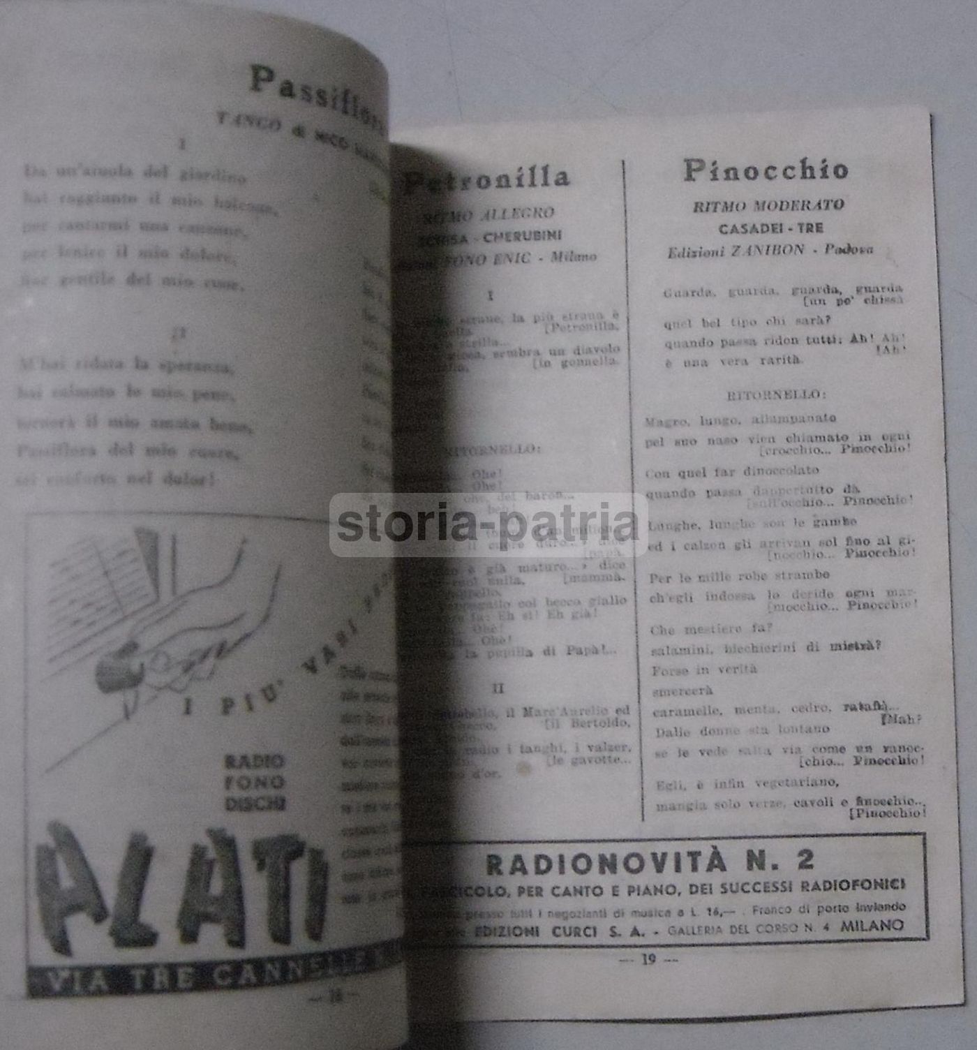 Canzoniere Della Radio 1942 Michele Montanari Bari Musica