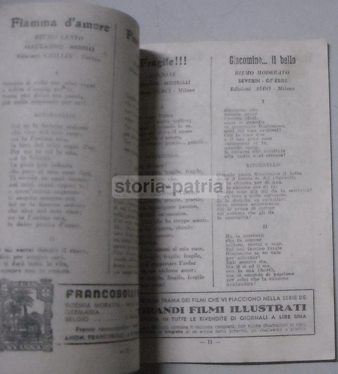 Canzoniere Della Radio 1942 Michele Montanari Bari Musica