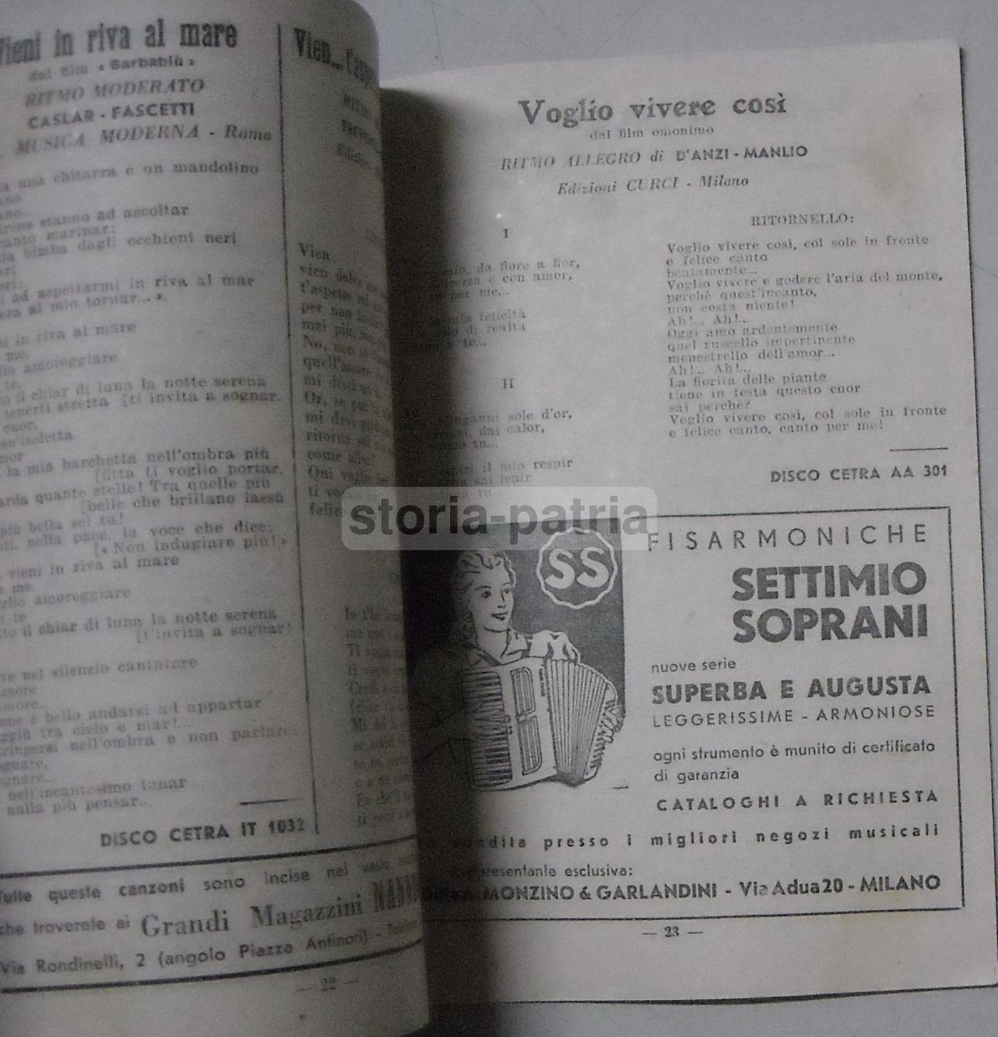 Canzoniere Della Radio 1942 Michele Montanari Bari Musica