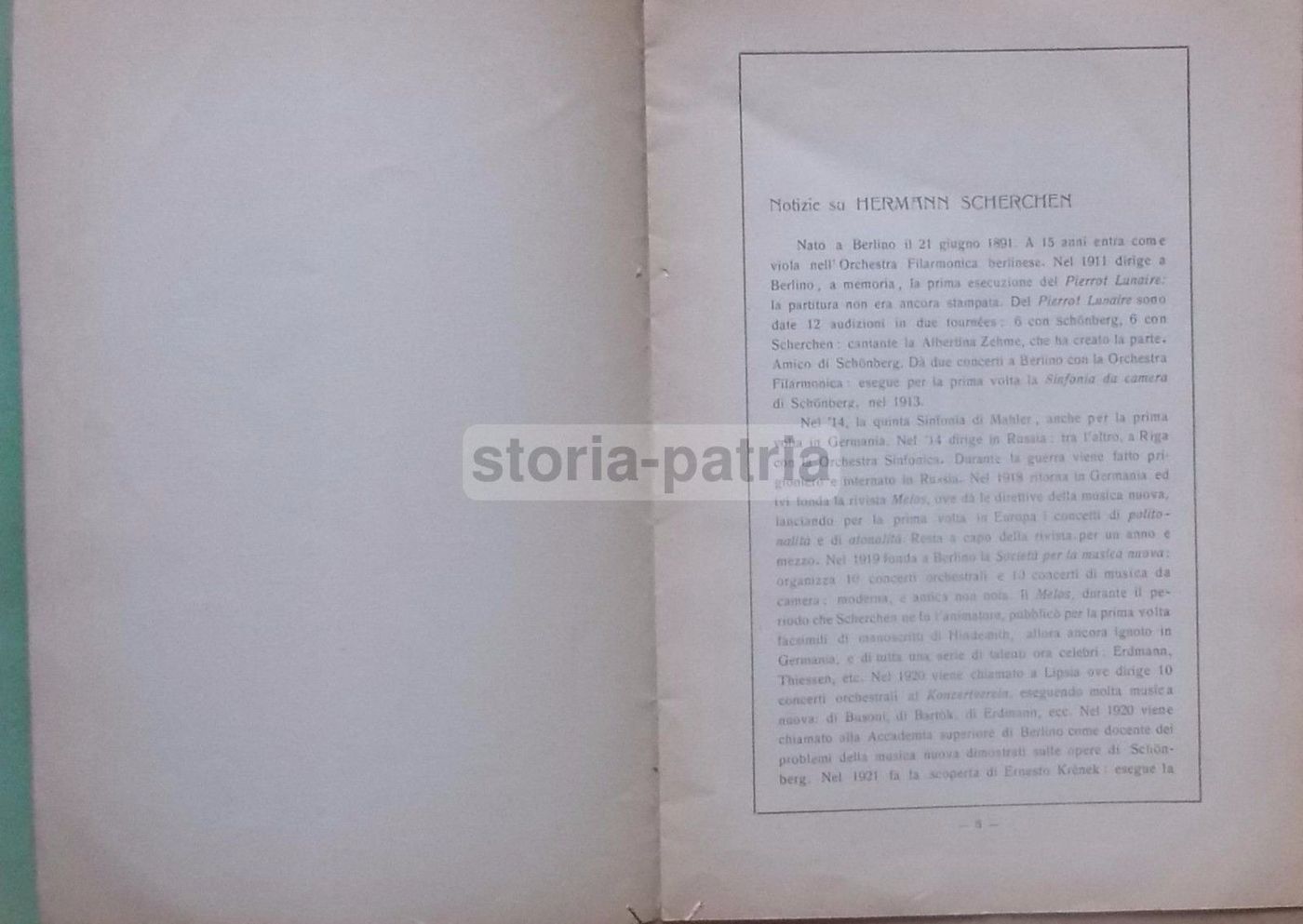 Programma Del Concerto Della Corporazione Delle Nuove Musiche, Napoli 1925