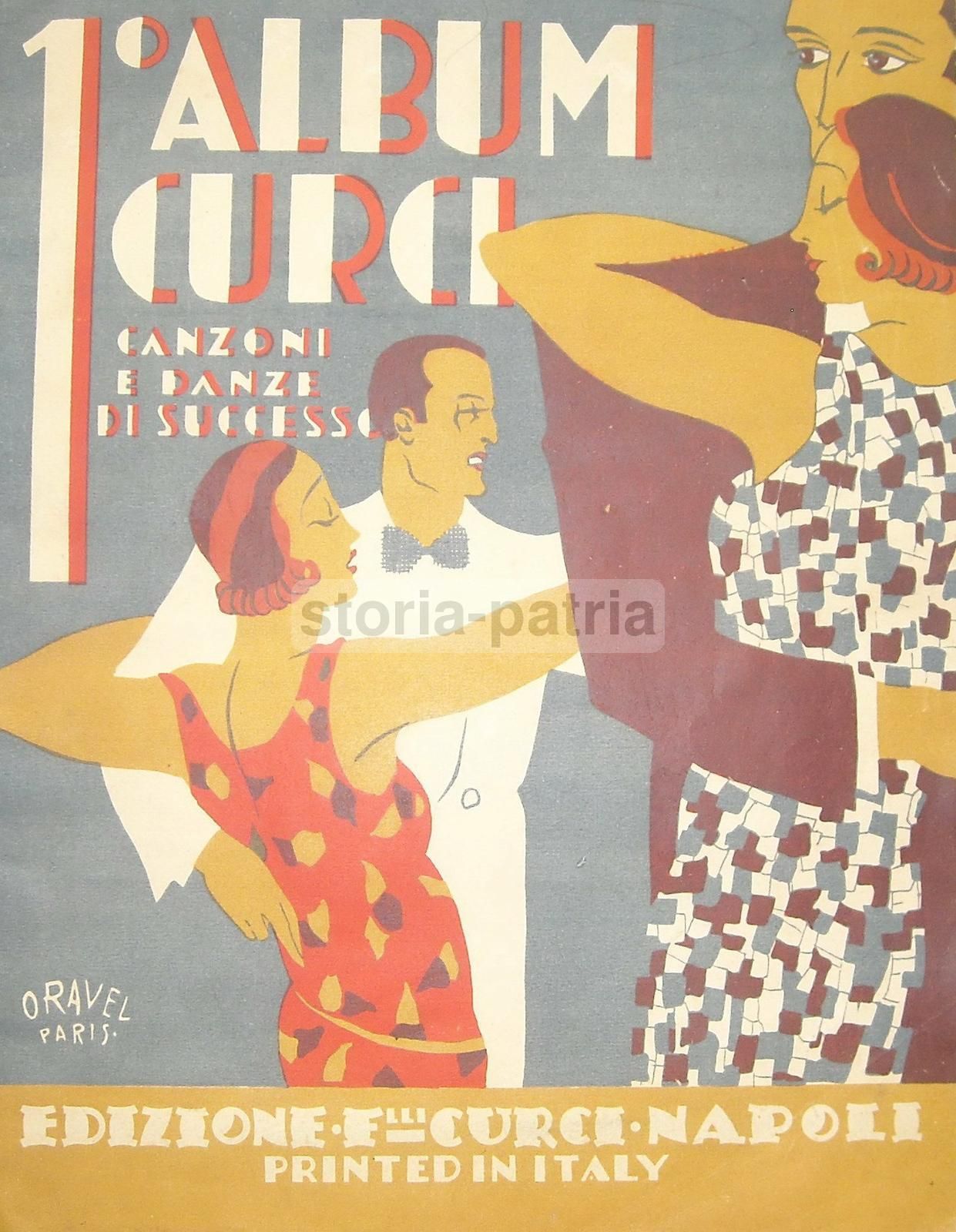 Spartito Musicale Curci Napoli Anni '30 Illustrazione Oravel Paris