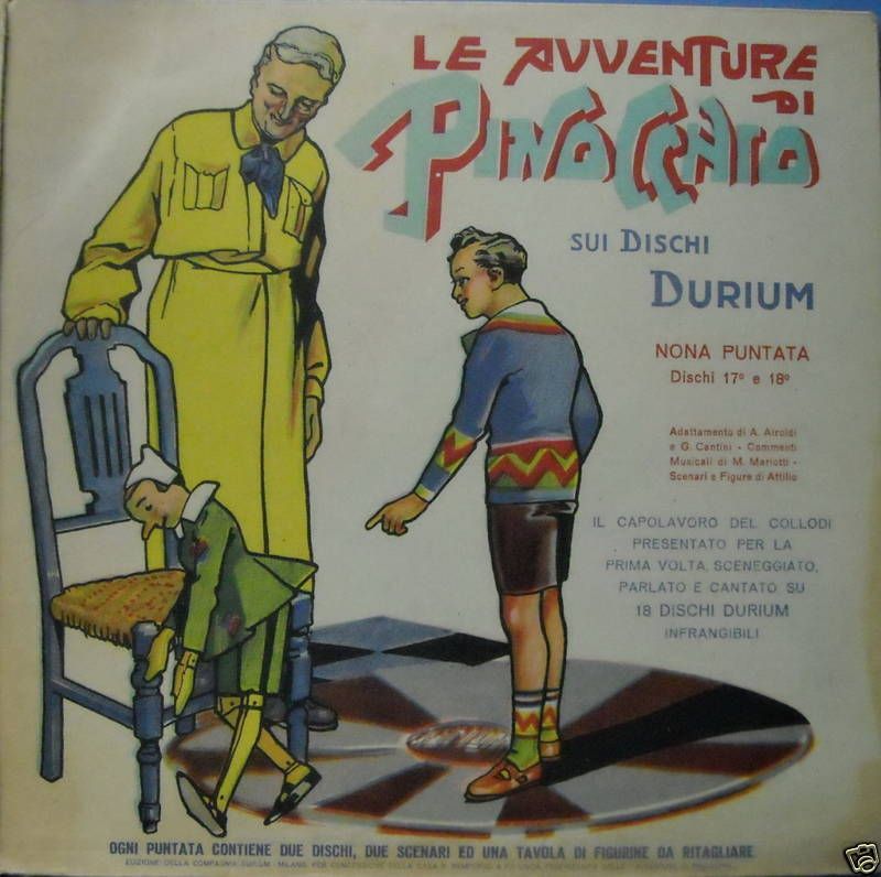 Pinocchio Su Dischi Durium 1933   Illustrazioni Di Attilio