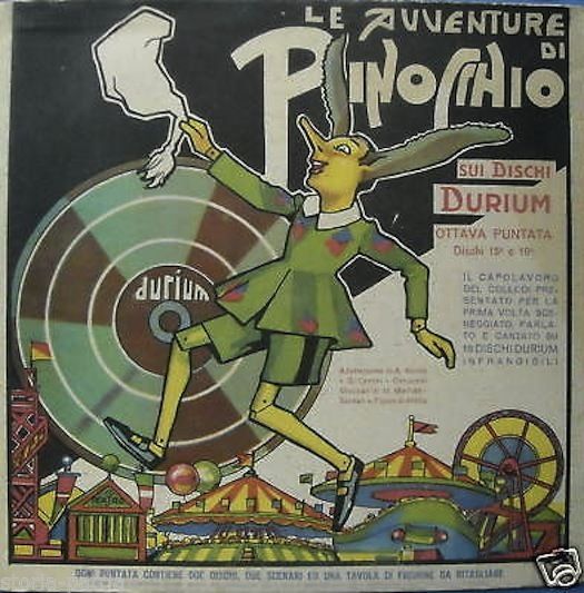 Pinocchio, Dischi Durium 1933, Illustrazioni Di Attilio